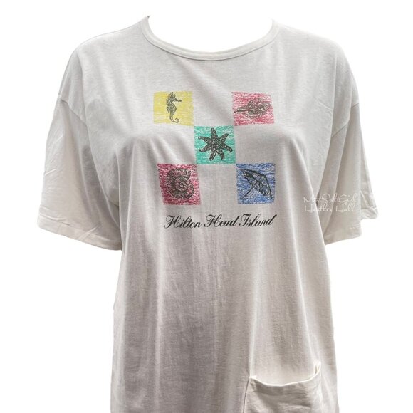 Alore 1990's Vintage NWT Hilton Head Island Beach Coverup Shirt One Size - Picture 2 of 5